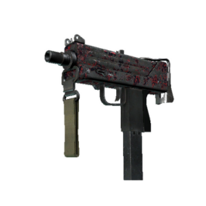 MAC-10 | Red Filigree (Battle-Scarred)