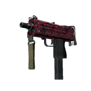 MAC-10 | Red Filigree (Field-Tested)